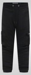 D555 Dexter 1 Cargo Jogger With Bear Embroidery Schwarz