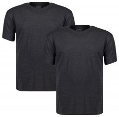 Adamo 129420 T-Shirt 2er-Pack Dunkelgrau meliert