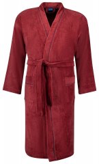 Adamo 149014 Velours-Bademantel Weinrot