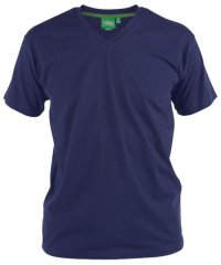 D555 Signature V-Ausschnitt T-shirt Dunkelblau