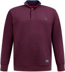 D555 Lancaster Gesteppter Sweater Bordeauxrot
