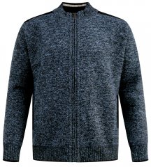 D555 Dereham 1 Strickjacke mit Reißverschluss und Futter Marineblau