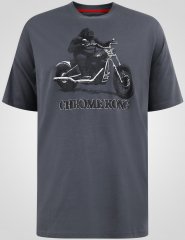 D555 Craig Gorilla Biker T-shirt mit Druck Dunkelgrau