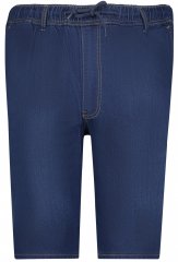 Adamo 199110 Jeansshorts mit elastischem Bund Marineblau