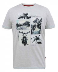 D555 Trafford Bike Photo Printed T-Shirt White