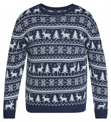 North Latitude 63144 Fjell Reindeer Knit Navyblau