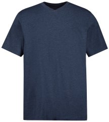 JP1880 702415 T-Shirt mit V-Ausschnitt Mittelblau meliert