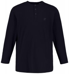 JP1880 702555 Langarm Henley-Shirt Dunkelblau