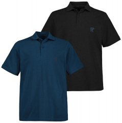JP1880 704317 Poloshirt Doppelpack Mittelblau/Schwarz