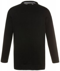 JP1880 708261 Strickpullover mit Rundhals Schwarz