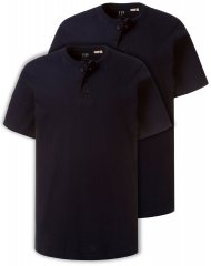 JP1880 708420 Henley-Shirt Doppelpack Dunkelblau