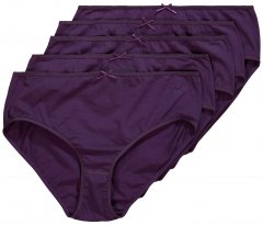 Ulla Popken 710201 Slips 5er-Pack Aubergine