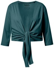 Ulla Popken 794514 Jersey-Bolero zum Knoten Petrol