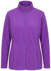 Ulla Popken 796970 Leichte Fleecejacke Dunkellila