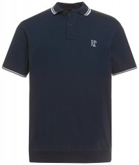 JP1880 802789 Poloshirt mit weißem Kontrastkragen Dunkelblau