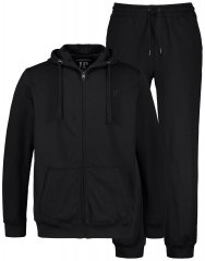 JP1880 802934 Jogginganzug mit Kapuzenjacke und Hose Schwarz TALL