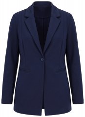 Ulla Popken 812754 Jerseyblazer aus Punto di Roma Dunkelblau