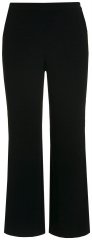 Ulla Popken 813306 Weite Anzughose mit Gummibund Schwarz
