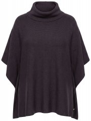 Ulla Popken 820620 Poncho-Pullover mit Rollkragen Mahagonibraun