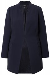 Ulla Popken 823318 Blazer mit Stehkragen Dunkelblau