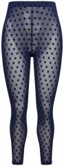 Ulla Popken 823383 Gepunktete Strumpfleggings Dunkelblau