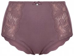Ulla Popken 825788 Slips mit hoher Taille und Spitze Braun