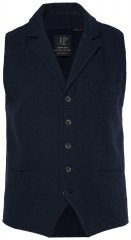 JP1880 828736 Tweedweste mit Strickrücken Dunkelblau