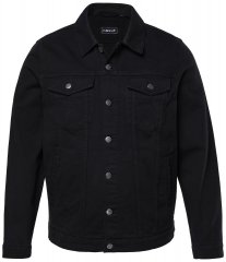 Men+ 446 Jeansjacke mit Brusttaschen Schwarz