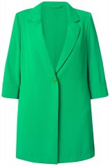 Ulla Popken 836165 Langer Blazer mit 3/4-Ärmeln Grün