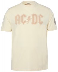 JP1880 836411 AC/DC Classic Logo T-Shirt Sandgrau