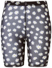Ulla Popken 836803 Geblümte Anti-Scheuer-Radler Schwarz