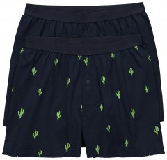 JP1880 837629 Boxershorts FLEXNAMIC® mit Kaktus-Print Dunkelblau 2er-Pack