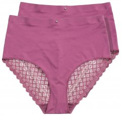 Ulla Popken 838675 Slips mit hoher Taille Dunkellila