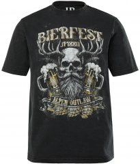 JP1880 Beer Festival Design Vintage Looking T-Shirt Black