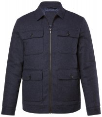 Boston Park 963 Jacke aus Wollmischung mit Reißverschluss Dunkelblau