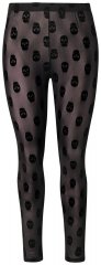 Ulla Popken 842886 Gemusterte Strumpfleggings Schwarz