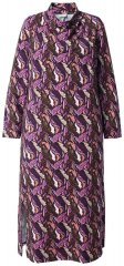 Ulla Popken 843358 Gemustertes Sweatkleid Pflaume