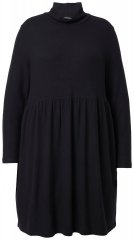 Ulla Popken 844233 Langärmliges Strickkleid Schwarz