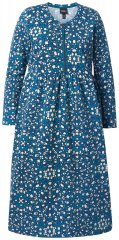 Ulla Popken 844722 Gemustertes Sweatkleid Petrol