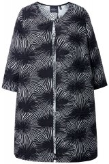 Ulla Popken 844981 Strukturblazer mit Rundhals Schwarz