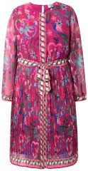 Ulla Popken 845649 Langärmliges Midikleid Beerenrot