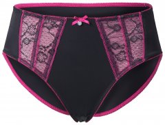 Ulla Popken 845885 Geblümte Slips mit Spitze Rosa