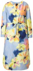 Ulla Popken 846330 Geblümtes Maxikleid Hellblau