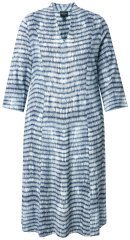 Ulla Popken 847643 Gestreiftes Jerseykleid Dunkelblau