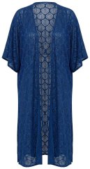Ulla Popken 847654 Gemustertes Kleid Dunkelblau