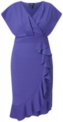 Ulla Popken 848120 Kleid mit Volants Flieder