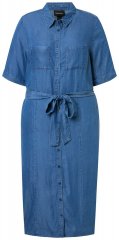 Ulla Popken 848491 Hemdblusenkleid Denimblau