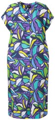 Ulla Popken 848980 Geblümtes Hemdblusenkleid Flieder