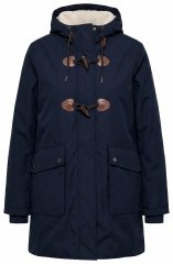 Ulla Popken 849619 Wasserdichte HYPRAR Jacke mit Teddyfutter Dunkelblau
