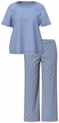 Ulla Popken 850045 Pyjama mit kurzen Ärmeln Hellblau